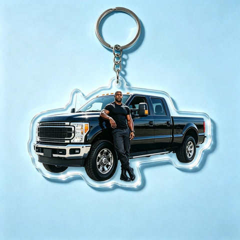 Custom Acrylic Photo Keychain – Personalized Clear Acrylic Keyring