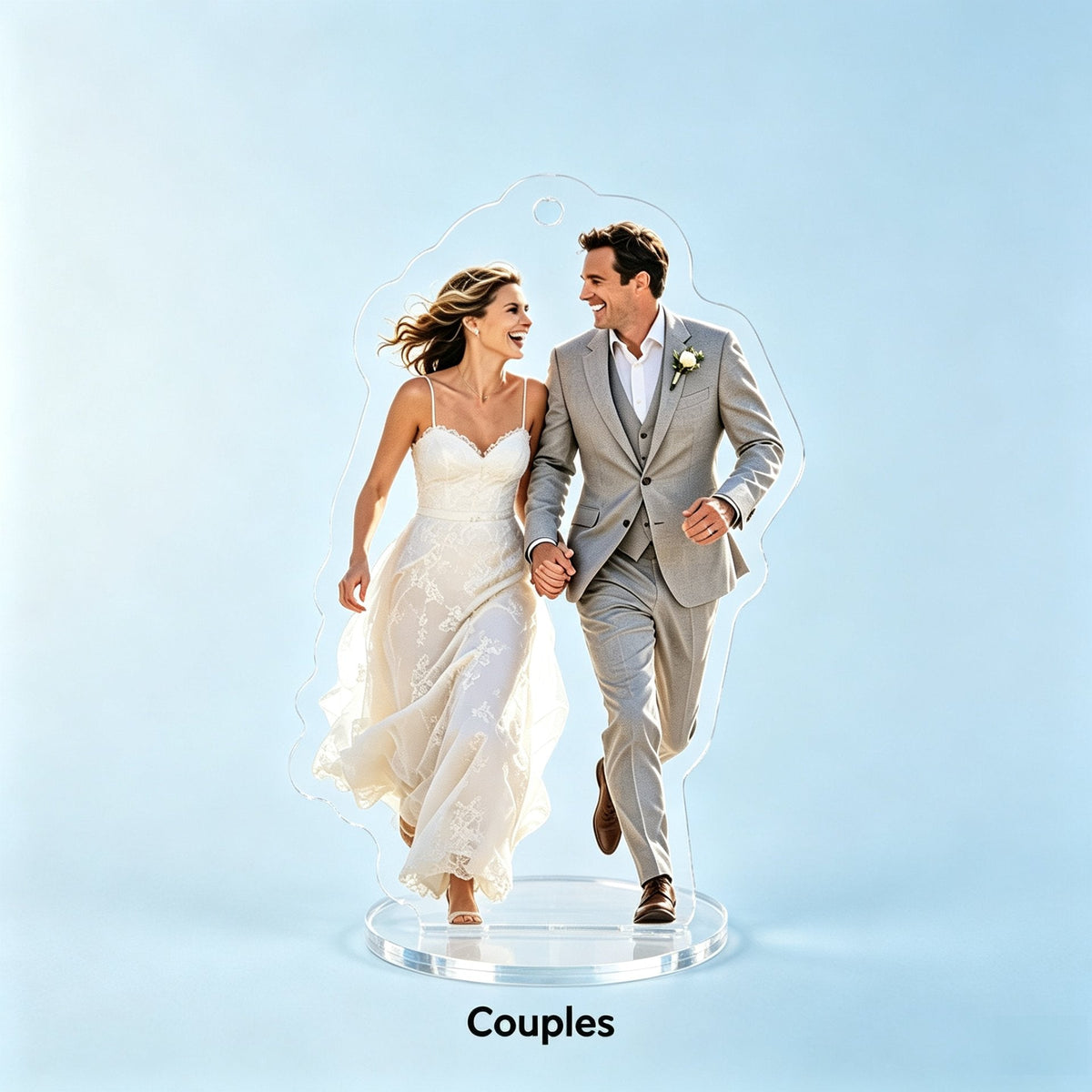 Custom couple photo acrylic standee, personalized wedding anniversary gift