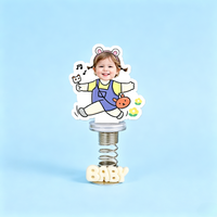Dancing Girl Custom Photo Spring Bobblehead — personalized acrylic spring figure made from your photo, little girl dancing