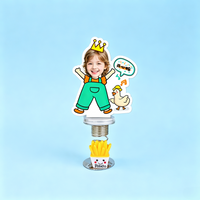 Happy Jumper Custom Photo Spring Bobblehead — personalized acrylic spring figure made from your photo, boy jumping happily