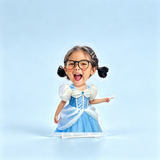 Bunny Girl II Custom Photo Wobble Figure — personalized acrylic standee made from your photo, girl holding carrots with a