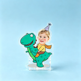 Little Pilot III Custom Photo Wobble Figure — personalized acrylic standee made from your photo, baby pilot flying a red