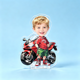 Piggy Prince Custom Photo Wobble Figure — personalized acrylic standee made from your photo, prince boy with crown riding a